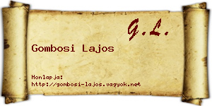 Gombosi Lajos névjegykártya